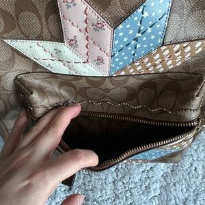 Coach Brown and Multicolor Patchwork Backpack